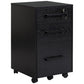 Lockable Vertical File Cabinet with Lock, 3 Drawer Filing Cabinet with Hanging Bars for Letter and A4 Size, Black