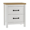 Kerisden - Two Drawer Night Stand - White / Brown
