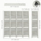 4-Panel Wall Partition Room Separator with 3 Storage Shelves Foldable Design Wooden Frame 5.6FT Distressed White