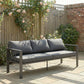 3-Seat Aluminum Outdoor Couch Patio Sofa with Cushions, Wide Seat, Armrests for Garden, Backyard, Balcony, Dark Grey