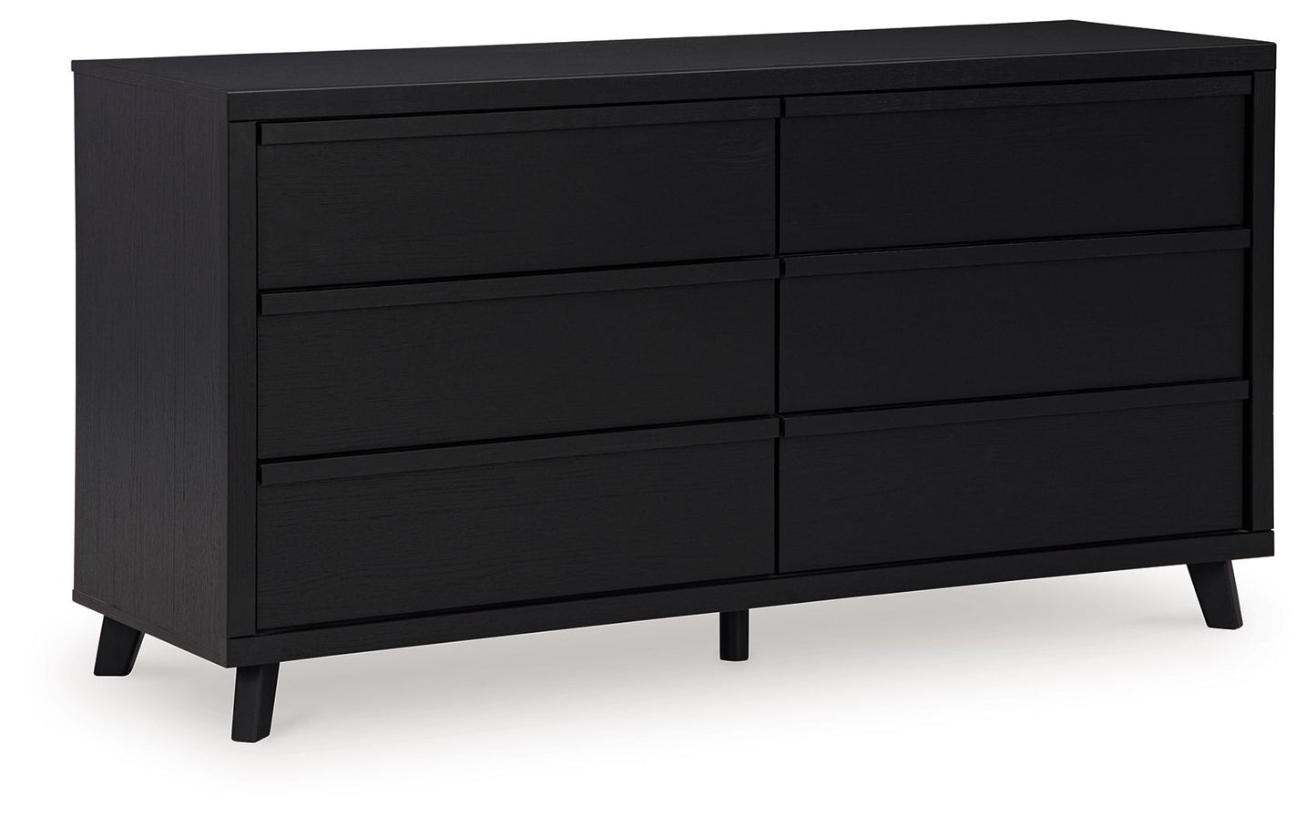 Danziar - 8 Pc. - Dresser, Mirror, King Slat Panel Bed, 2 Nightstands - Black