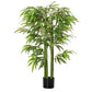 4.6FT Artificial Bamboo Tree Faux Decorative Plant in Nursery Pot for Indoor Décor