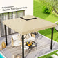 10' x 10' Gazebo Replacement Canopy, Gazebo Top Cover with Double Vented Roof for Garden Patio Outdoor TOP ONLY, Beige