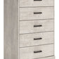 Shawburn - Whitewash - Five Drawer Chest