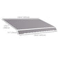 11' x 10' Outdoor Sunshade Canopy Awning Cover, Retractable Awning Fabric Replacement, UV Protection, Light Grey
