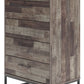 Neilsville - Black / Gray - Five Drawer Chest