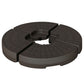 4-Piece Cantilever Offset Patio Umbrella Circular Base Stand w/Carry Handles, Water & Sand Filled