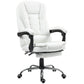 High Back Executive Office Chair with Footrest - White
