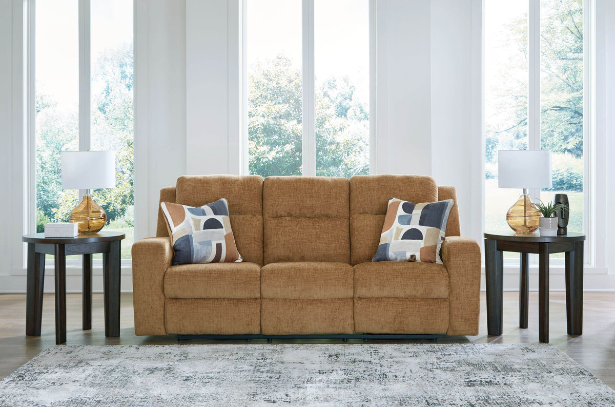 Kanlow - Honey - Reclining Sofa - Fabric - Forward Furniture
