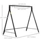 Metal Swing Stand Swing Frame, Hanging Chair Stand Only, 528 LBS Weight Capacity, for Backyard, Patio, Lawn, Black