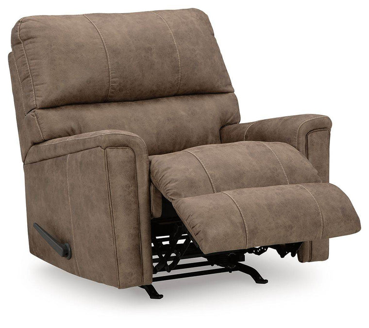 Navi - Fossil - Rocker Recliner - Faux Leather - Forward Furniture
