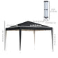 10 x 10ft Folding Pop Up Tent Outdoor Gazebo Canopy with Carrying Bag, Black
