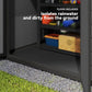 6x4.5FT Plastic Shed, Lockable Garden Tool Storage House with Double Doors and Vent, Grey