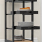 Kitchen Island Rolling Trolley Utility Serving Cart with Drawer Black