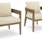 Serene Bay - Dark Brown / White - Arm Chair With Cushion (Set of 2)