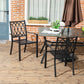 2 PCs Dining Chairs, Outdoor Armchairs, Stackable Design, Black