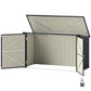 7.6 x 3.4ft Outdoor Storage Shed, Triple Garbage Bin Shed Organizer with Lockable Double Doors and Openable Lid