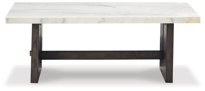 Burkhaus - White / Dark Brown - Rectangular Cocktail Table - Forward Furniture