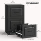 2-Drawer Vertical Filing Cabinet with Lock - Black