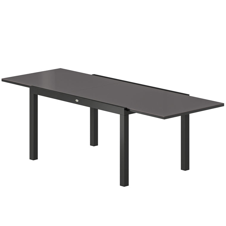 55"-95" Expandable Dining Table with Glass Top