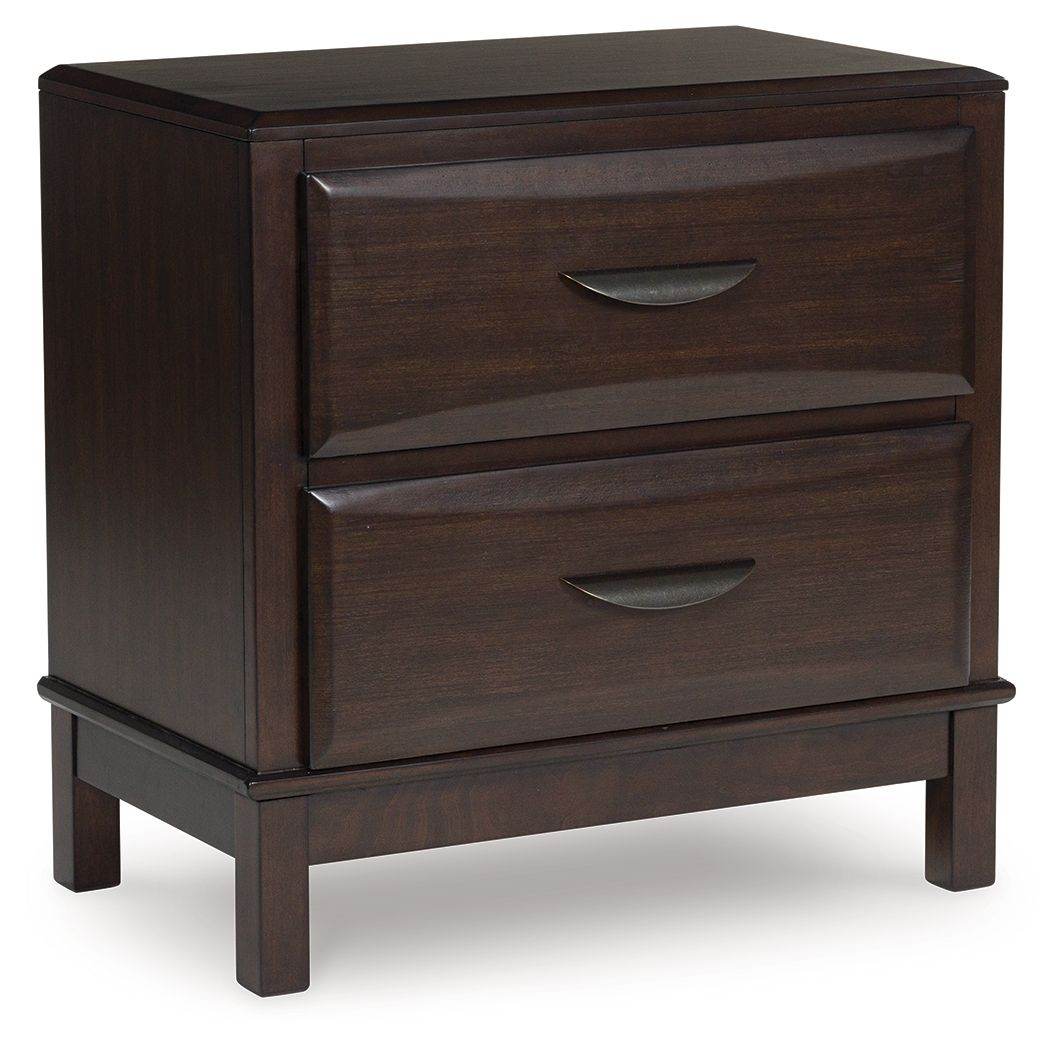 Vanmore - Two Drawer Night Stand - Dark Brown