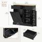 10-Gallon Tilt-Out Trash Cabinet with 2 Drawers - Black
