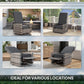 Outdoor Rattan Wicker Lounge Chair with Footrest & Soft Cushion for Patio, Garden, Backyard, Cream White