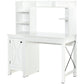 47" Computer Desk with Open Shelves & Cabinet - White