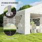 20'x13' Heavy Duty Event Tent Gazebo Portable Sun Shelter with Sidewalls White