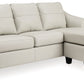 Genoa - Coconut - Sofa Chaise - Leather Match