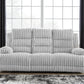 Rhines Falls - Alloy - Reclining Power Sofa With Drop Down Table - Forward Furniture