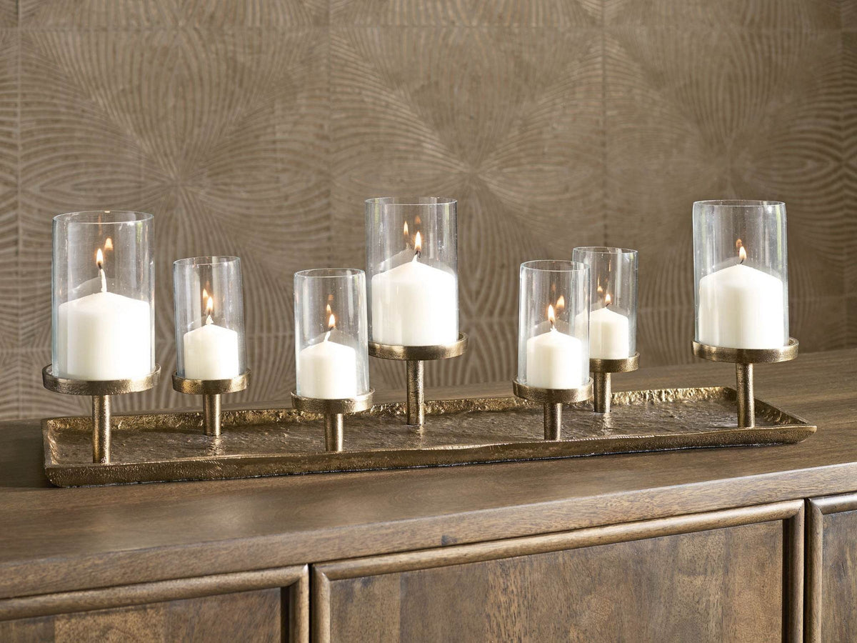 Wallmond - Antique Brass Finish - Candle Holder - Forward Furniture