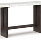 Burkhaus - White / Dark Brown - Sofa Table