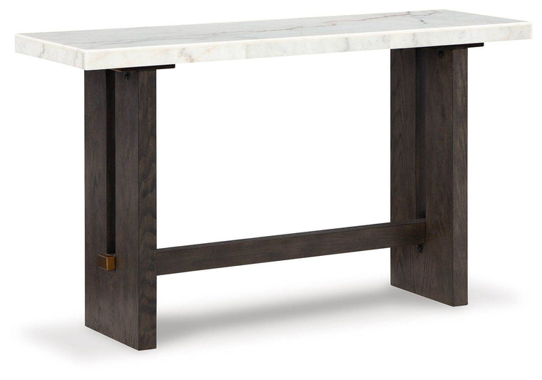 Burkhaus - White / Dark Brown - Sofa Table - Forward Furniture