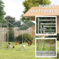 Large Metal Chicken Run with Waterproof & UV-Resistant Cover, Feeding Door, Hanging Feeder, Perch for 18-24 Chickens
