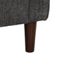 3 Seater Sofa Upholstered with Padded Cushion Modern Button Tufted Couch with Wood Legs, Dark Grey