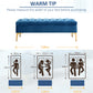 End of Bed Bench, Upholstered Bench, Entryway Shoe Bench with Button Tufted for Living Room, Bedroom, Blue