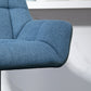 Swivel Barstools Set of 2 Adjustable Bar Stools with Footrest Armrests and PU Leather Back for Dining Room Dark Blue