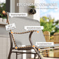 Garden Double Gliding Chair, Patio Glider Armchair for Outdoor, Backyard Mesh Seat and Backrest, Steel Frame, Light Grey