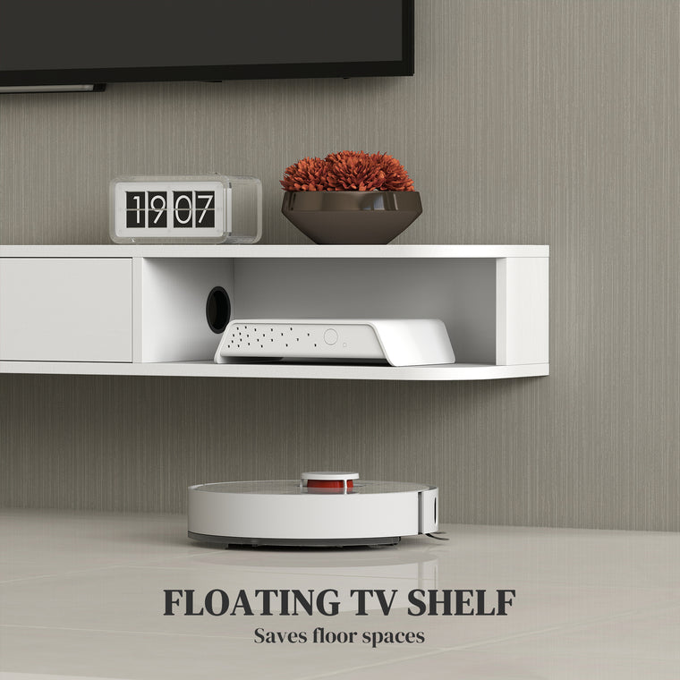 71" Floating TV Stand with Flip Drawer