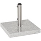 55 lbs Marble Square Umbrella Stand 16.5" Market Heavy Holder Base w/ Wheels, Grey