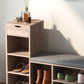 Upholstered Shoe Storage Bench w/ Seat, Entrance Bench w/ Drawer and 6 Open Shelves for Hallway, Grey