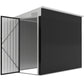 Outdoor Storage Shed Lean to Shed Outdoor Metal Tool Shed with Lockable Door and Air Vents, Dark Grey