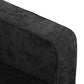 3 Seater Sofa Upholstered with Padded Cushion Modern Button Tufted Couch with Wood Legs, Dark Grey