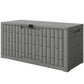 120 Gallon Resin Deck Box, Lockable Outdoor Storage Box, Splash-Resistant & UV Resistant Patio Storage Container