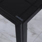 Rectangular Kitchen Table for 4 People, Dining Table with Tabletop Tempered Glass for Dining Room, Living Room, Black