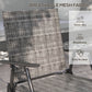 Outdoor 4 Pieces Patio Furniture Set, Garden Set with Two Foldable Armchairs, a Loveseat & Glass Top Table, Mixed Grey