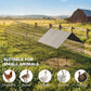 Metal Chicken Coop with UV-Resistant Cover for Hens, Rabbits, Ducks, Geese, 168.5" x 42.1" x 43.7", Grey