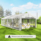 13'x26' Heavy Duty Large Party Tent & Carport with Removable Sidewalls, Windows, Portable Garage Canopy Tent, White