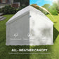 20' x 13' Party Tent, Heavy Duty Gazebo Canopy with Windows, Outdoor Party Wedding Tent with 4 Removable Sidewalls White